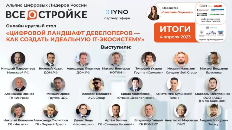 «Цифровой ландшафт девелоперов — как создать идеальную it-экосистему», 4.04 | Круглый стол