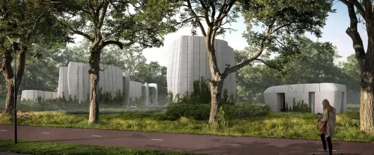 Лесной массив в Нидерландах решили застроить трехэтажными домами, полностью напечатав их на 3D-принтере