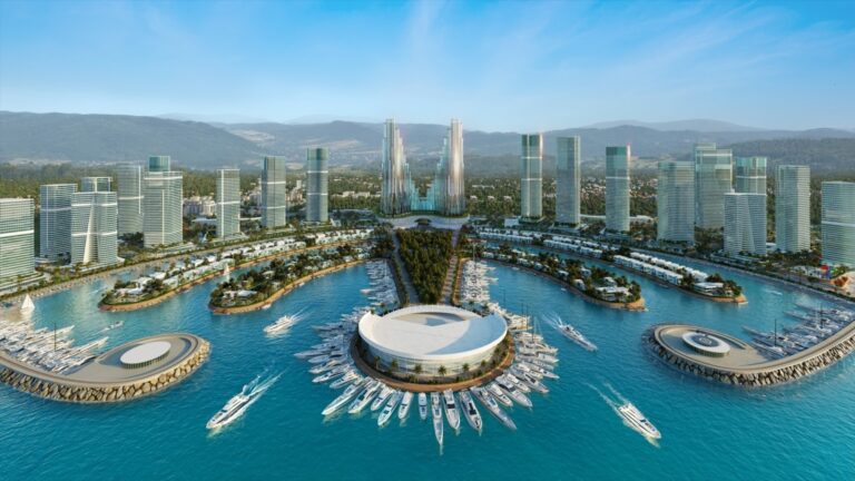 В Батуми, курортном городе на Черном море в Грузии, строят искусственный остров Ambassador Batumi Island, созданный по мотивам дубайской «Пальмы»