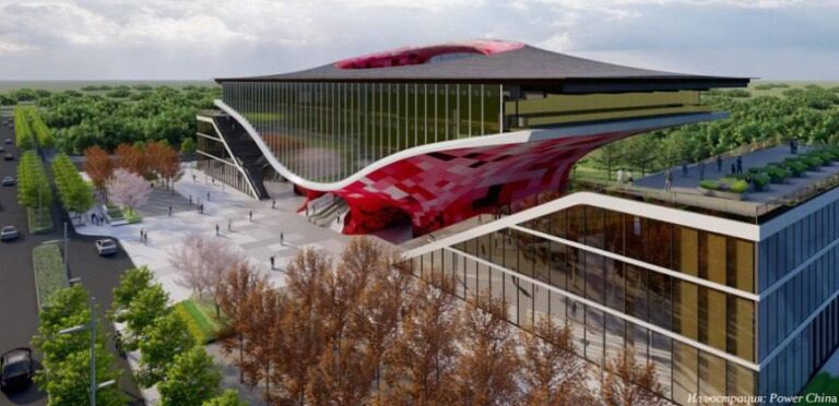 В новом районе Сюнъань провинции Хэбэй строят культурный объект с помощью гигантских 3D-принтеров