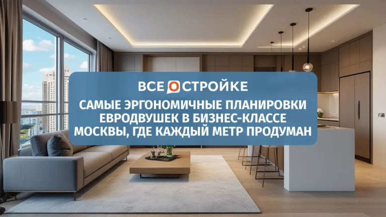Самые эргономичные планировки евродвушек в новостройках бизнес-класса Москвы. ТОП-10