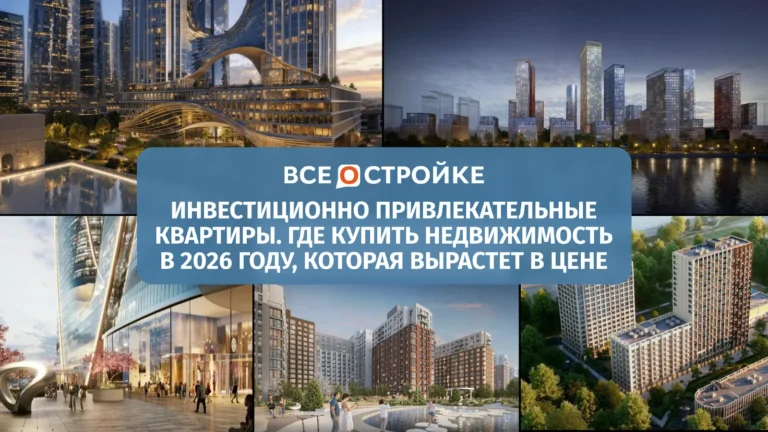 Инвестиционно привлекательные квартиры: где купить недвижимость в 2026 году, которая вырастет в цене*