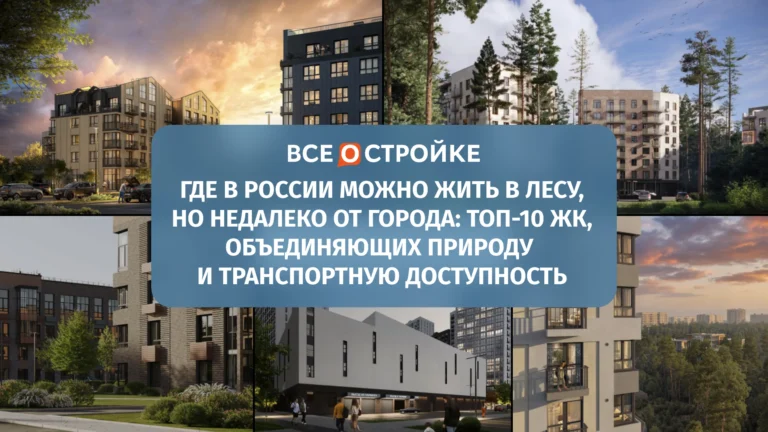 Где в России можно жить в лесу, но недалеко от города: ТОП-10 ЖК, объединяющих природу и транспортную доступность