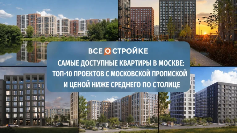 Самые доступные квартиры в Москве: ТОП-10 проектов с московской пропиской и ценой ниже среднего по столице