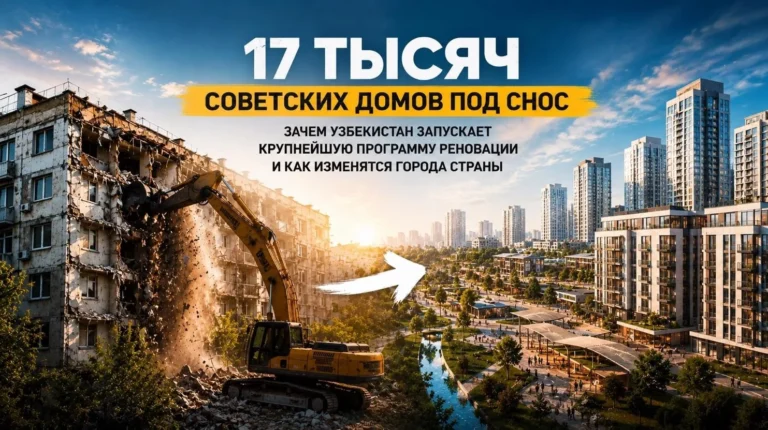 17 тысяч советских домов под снос: зачем Узбекистан запускает крупнейшую программу реновации и как изменятся города страны