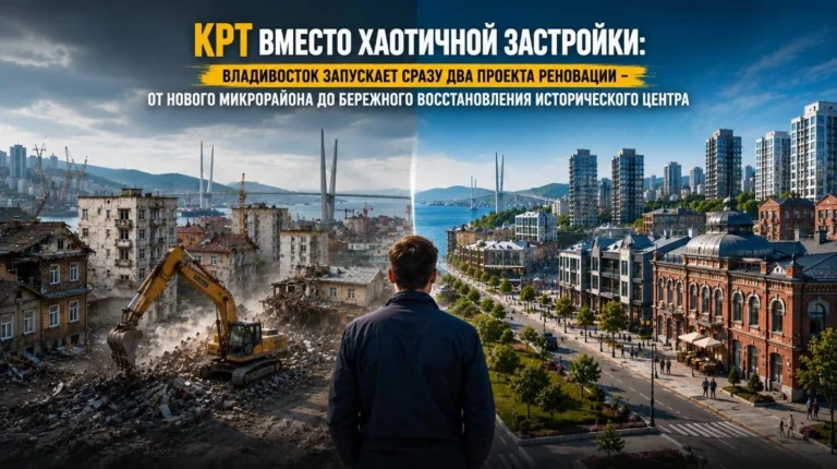 КРТ вместо хаотичной застройки: Владивосток запускает сразу два проекта реновации — от нового микрорайона до бережного восстановления исторического центра
