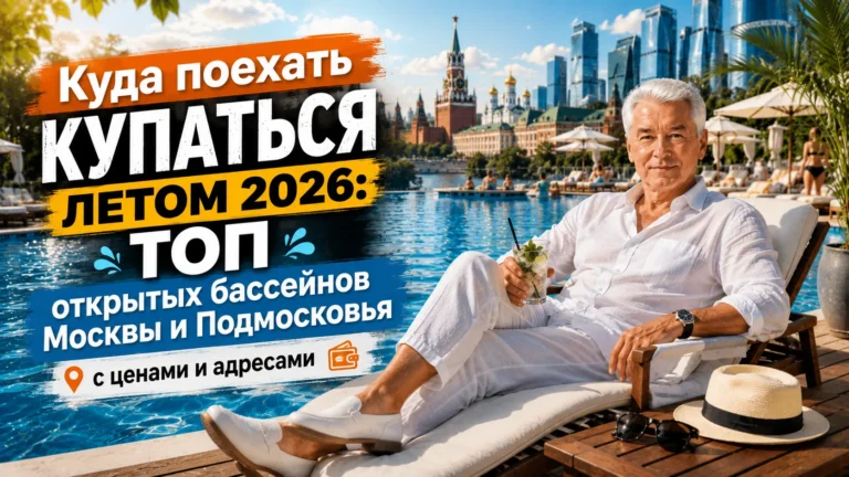 Куда поехать купаться летом 2026: ТОП открытых бассейнов Москвы и Подмосковья с ценами и адресами