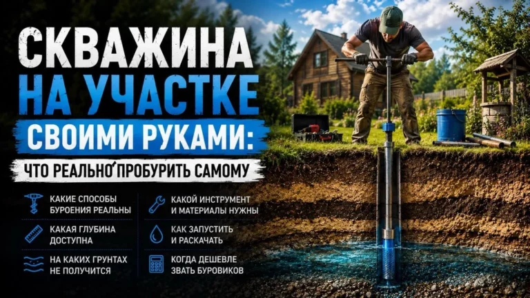 Скважина на участке своими руками: что реально пробурить самому