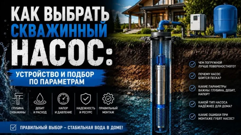 Как выбрать скважинный насос: устройство и подбор по параметрам