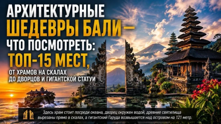 Архитектурные шедевры Бали — что посмотреть: ТОП-15 мест, от храмов на скалах до дворцов и гигантской статуи
