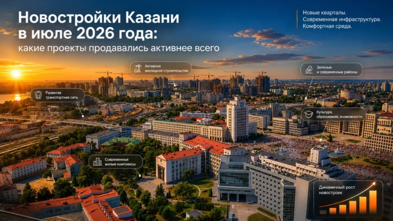 Новостройки Казани в июле 2026 года: какие проекты продавались активнее всего