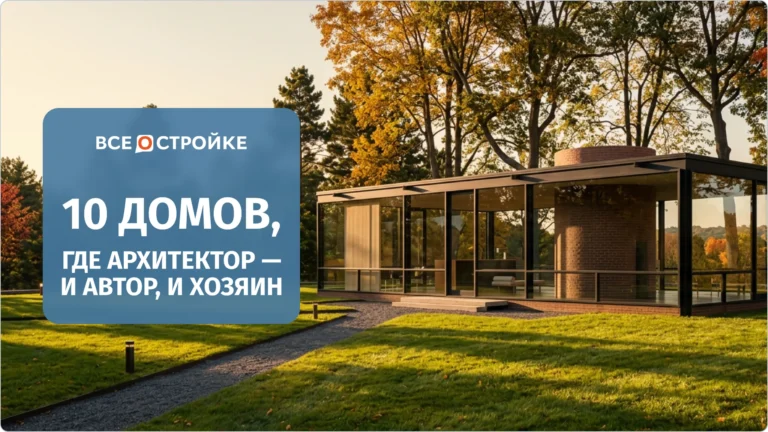 Когда архитектор — сам себе заказчик: 10 домов, которые великие мастера построили для себя