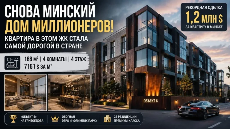 Где живут миллионеры в Беларуси: в Минске продали квартиру за 1,2 млн долларов