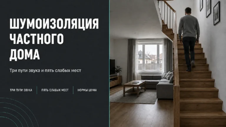 Шумоизоляция частного дома: три пути звука и пять слабых мест