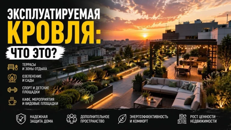 Эксплуатируемая кровля: что это