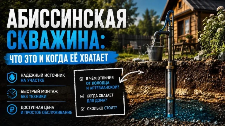 Абиссинская скважина: что это и когда её хватает