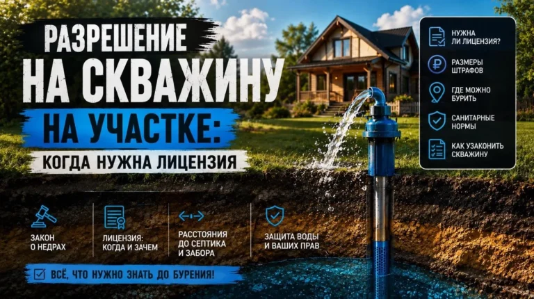 Разрешение на скважину на участке: когда нужна лицензия