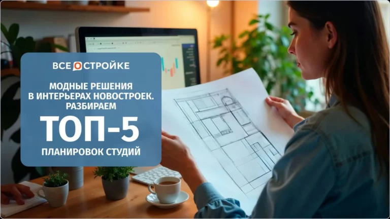 Модные решения в интерьерах новостроек. Разбираем ТОП-5 планировок студий