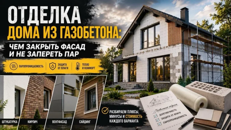 Отделка дома из газобетона: чем закрыть фасад и не запереть пар