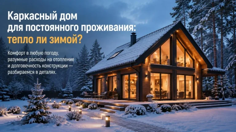 Каркасный дом для постоянного проживания: тепло ли зимой