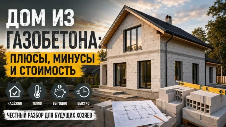 Дом из газобетона: плюсы, минусы и стоимость