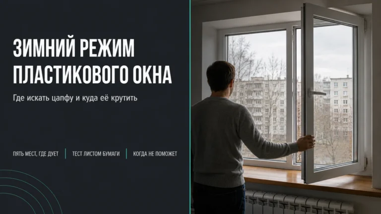 Зимний режим пластикового окна: где искать цапфу, куда её поворачивать и когда крутить бесполезно