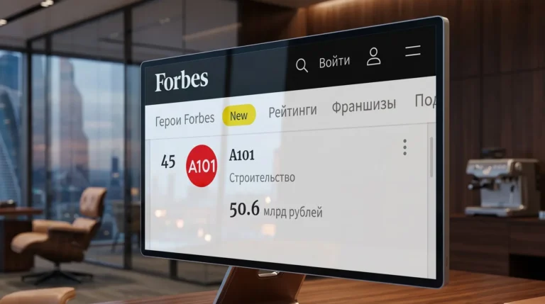 ГК «А101», ПИК и «ЛСР» попали в ТОП-100 самых прибыльных компаний России Forbes за 2025
