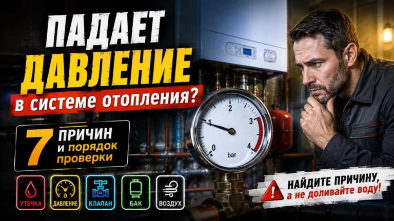 Падает давление в системе отопления: семь причин и порядок проверки