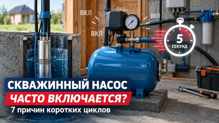 Скважинный насос часто включается: семь причин коротких циклов