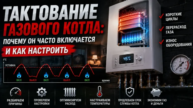 Тактование газового котла: почему он часто включается и как настроить