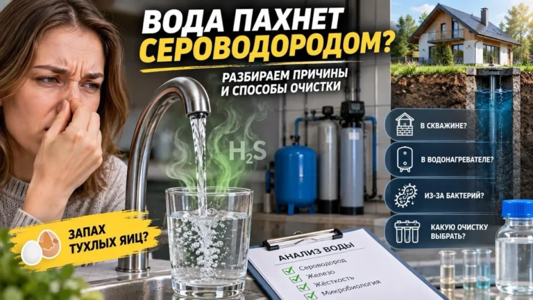 Вода пахнет сероводородом: анализ, причина и очистка