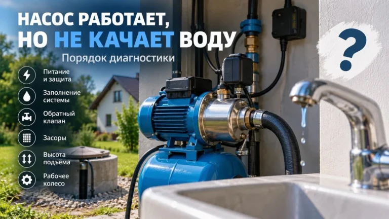 Насос работает, но не качает воду: порядок диагностики