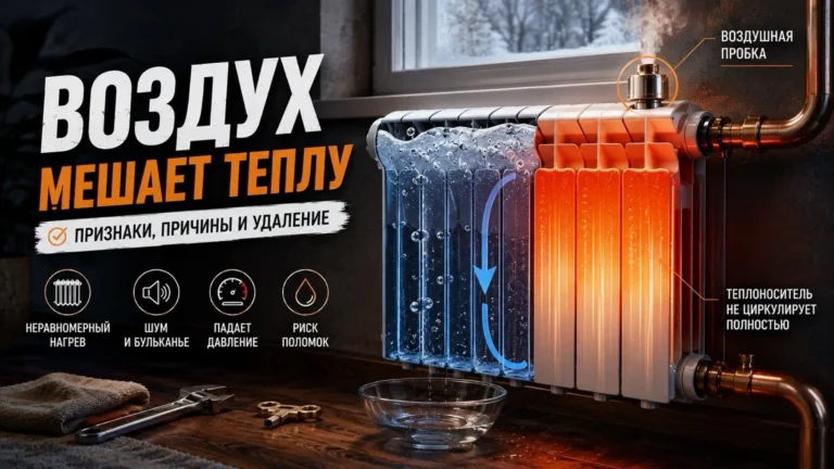 Воздушная пробка в системе отопления: признаки и безопасное удаление