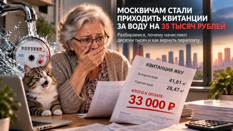 Москвичам стали приходить квитанции за воду на 35 тысяч рублей: в новостройках начисляют десятки тысяч — и как вернуть переплату