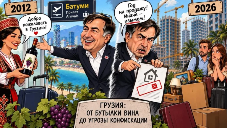 В Грузии партия Саакашвили хочет изымать недвижимость у россиян в Батуми – от приветственного вина в аэропорту в 2012 году до угрозы конфискации квартиры в 2026 