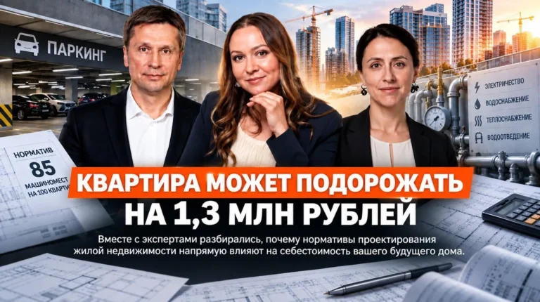 За ненужную инфраструктуру (паркинги, запасы электричества, тепла и воды) покупатели квартир переплачивают до 1,3 млн рублей