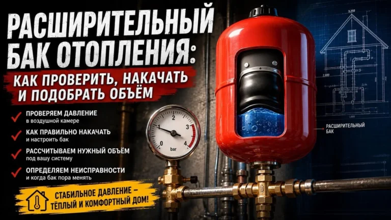 Расширительный бак отопления: как проверить, накачать и подобрать объём