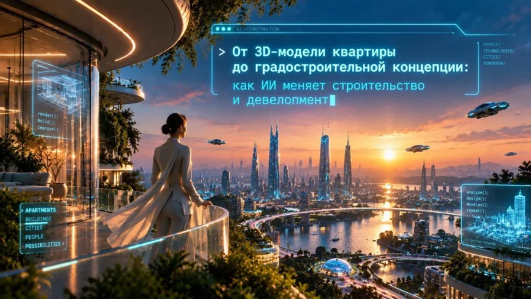 От 3D-модели квартиры до градостроительной концепции: как ИИ меняет строительство и девелопмент