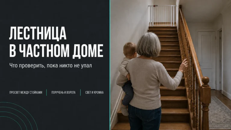 Лестница в частном доме: как сделать её безопасной для ребёнка и для пожилого