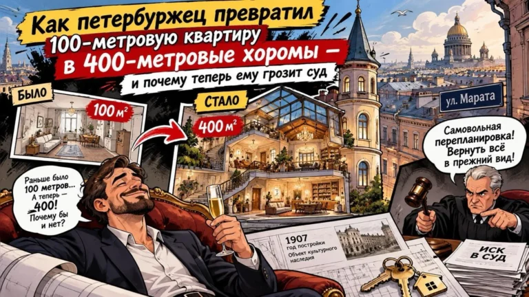 Чердак поехал: петербуржец превратил свои 100 квадратов в 400-метровые хоромы. Как он расширил квартиру и почему теперь ему грозит суд