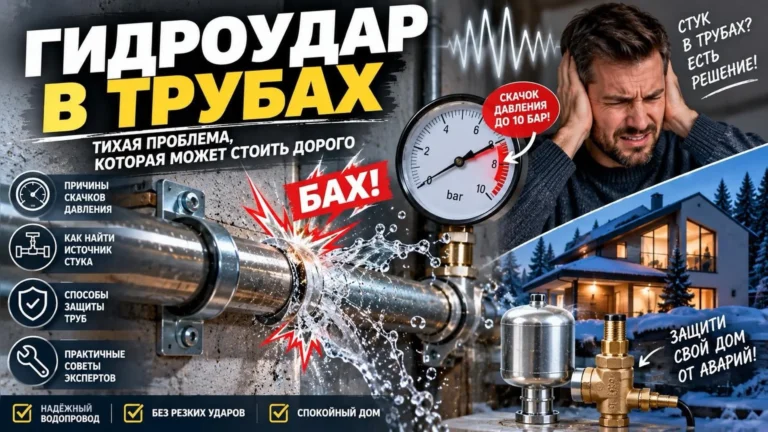 Гидроудар в трубах: причины, опасность и способы защиты
