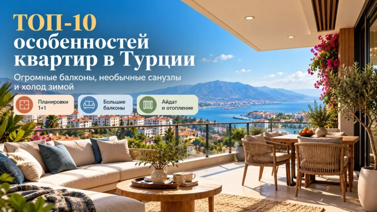 ТОП-10 необычных особенностей квартир в Турции: балконы со сливом, солнечные коллекторы и перевернутые дуплексы 