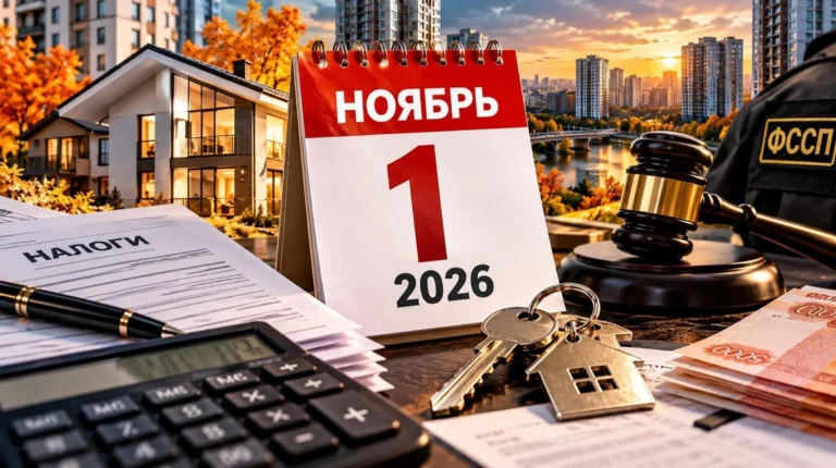 Что изменится с 1 ноября 2026 года: налоги на недвижимость, аренда, платежи и приставы
