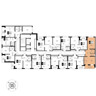 Квартира 2-комн. квартира, 49.6 м² ЖК «1-й Шереметьевский» Фото 2 Квартира 2-комн. квартира, 49.6 м² ЖК «1-й Шереметьевский» Фото 2