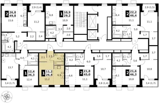 Квартира Студия, 26.8 м² ЖК «1-й Ясеневский» Фото 2