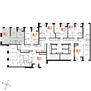 Квартира 2-комн. квартира, 68.1 м² ЖК «Sky Garden» Фото 2 Квартира 2-комн. квартира, 68.1 м² ЖК «Sky Garden» Фото 2
