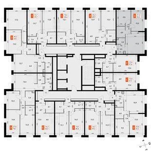 Квартира 3-комн. квартира, 50.5 м² ЖК «Флагман» Фото 2 Квартира 3-комн. квартира, 50.5 м² ЖК «Флагман» Фото 2