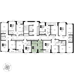 Квартира Студия, 25.4 м² ЖК «1-й Южный» Фото 2 Квартира Студия, 25.4 м² ЖК «1-й Южный» Фото 2