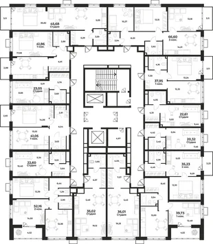 Квартира Студия, 36.01 м² ЖК «Живописный сад» Фото 10 Квартира Студия, 36.01 м² ЖК «Живописный сад» Фото 10