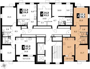 Квартира 2-комн. квартира, 56.5 м² ЖК «1-й Химкинский» Фото 2 Квартира 2-комн. квартира, 56.5 м² ЖК «1-й Химкинский» Фото 2